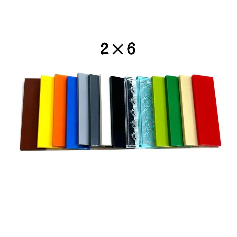 2x6 Dots Creative Size MOC Building Blocks Smooth Thin Flat Tile Figure Educational Bricks Compatible 69729 Toys for Kid