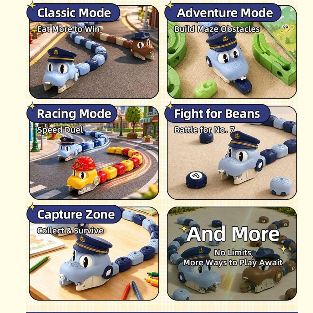 Interactive Remote Control Car Rechargeable Magnetic RC Car RC Snake Car Toy Indoor Play