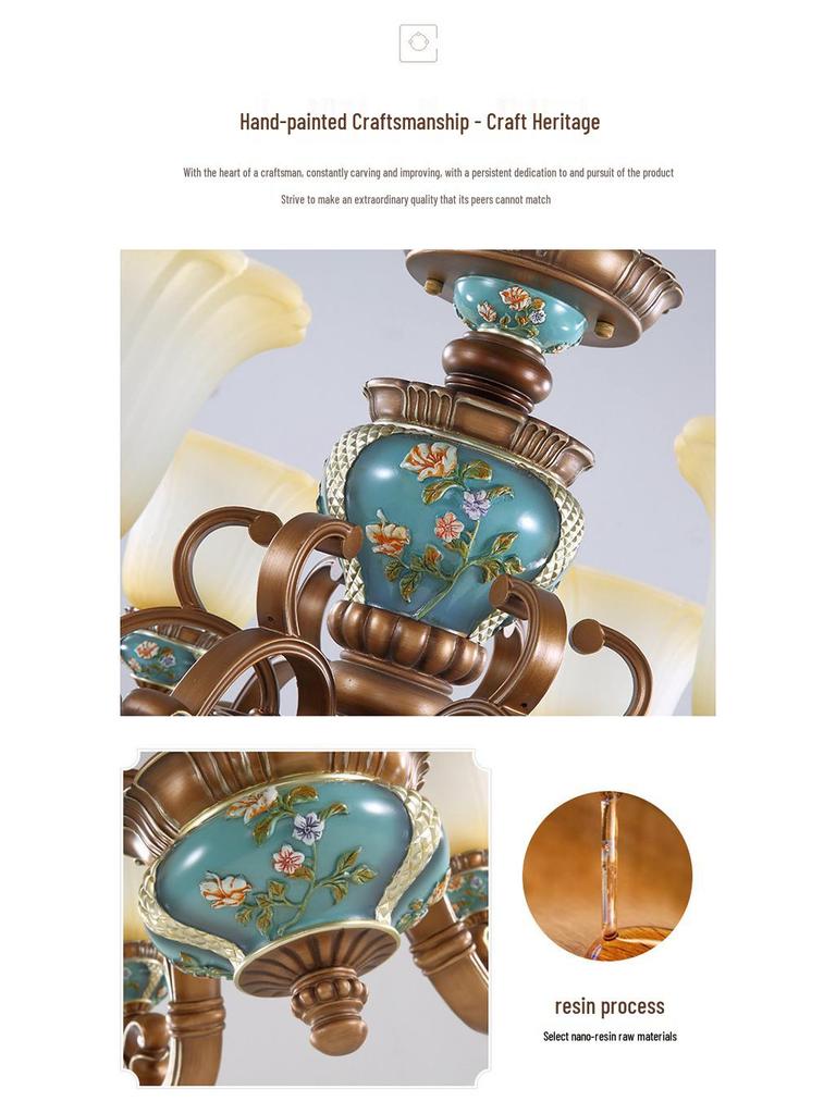 European Luxury Chandelier - Retro Atmospheric Lighting for Living Rooms and Bedrooms