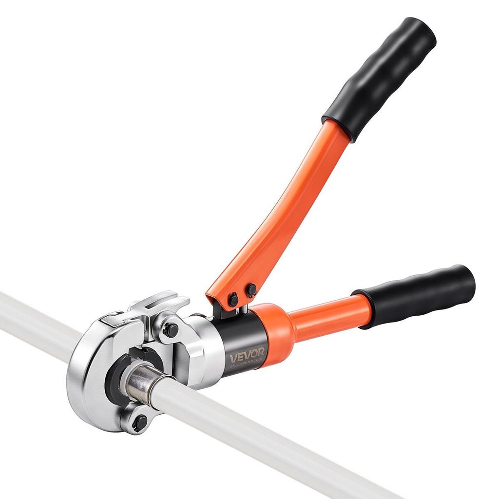 Hydraulic Pipe Crimping Tool, Multi-Functional Tube Fittings Crimper with TH16 TH20 TH26 TH32 Jaws for PEX & Aluminum-Plastic Pipes, and V12 V15 V18