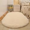 Oval Carpets for Living Room Sofa Bed Bedides Mats Soft Rugs Non-slip Bedroom Mats Home Decoration Tapetes
