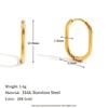 MamacitaSlay Classic Multi-Size U-Shape Hoops 18K Gold Plated Women's earrings Waterproof stainless steel women's jewelry
