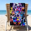 proof beach towel with a UFO Robo Grendizer3 pattern - soft,absorbent,quick-drying,machine washable - perfect for swimming,camping,bathing