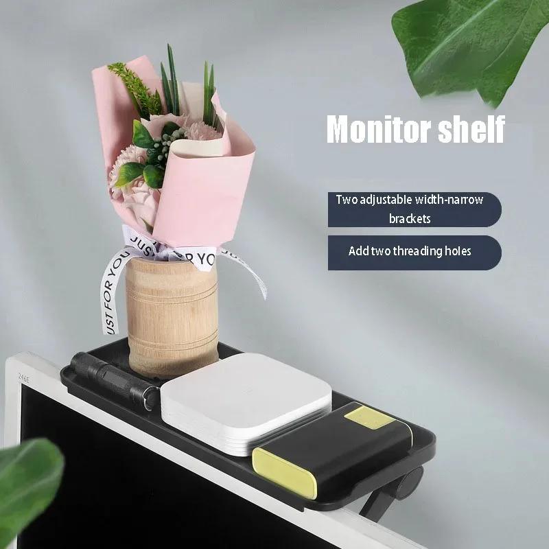 Wandregal Verstellbar TV-Bildschirm Oberes Regal Rack Computer Monitor Schreibtisch Display Ständer Rack Router Heimorganisation und Lagerung