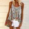 Womens Swing Vest Sleeveless Cami Top Ladies Flared Plus Size Tops Shirt Holiday