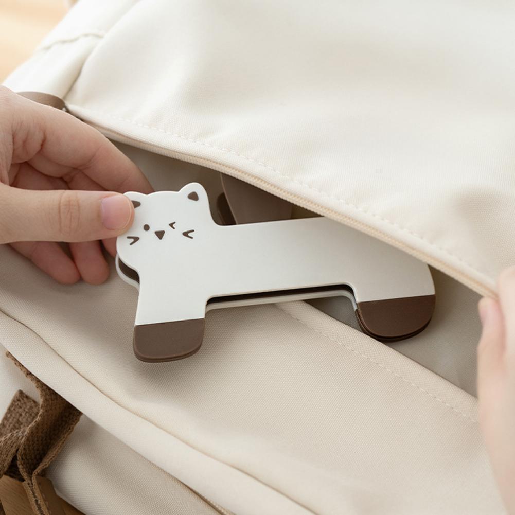 Cat Shape Plastic Book Clip Portable Reading Page Holder Bookmark for Book Lovers College Students Stationery Supplies
