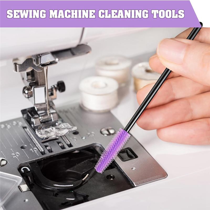 AD23-20 Pcs Cranny Sewing Machine Cleaning Brushes, Reusable Silicone Bristles Cleaning Brushes For Sewing Machine Internal
