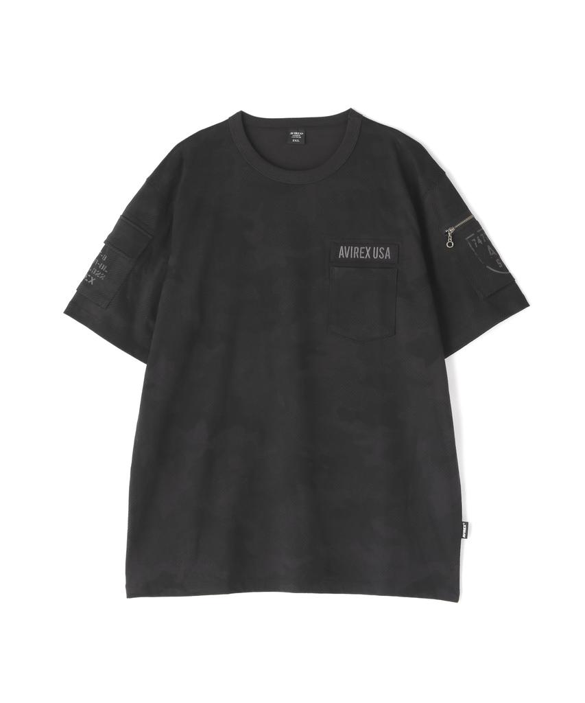 AVIREX FATIGUE T-SHIRT M Black Camo 783-5934010