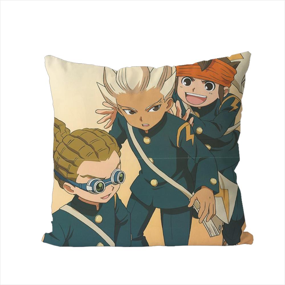 Anime Inazuma Eleven Pillow Case For Car Sofa Decorative Home Doublesided Print Plush Square Throw Pillow Cushion Cover