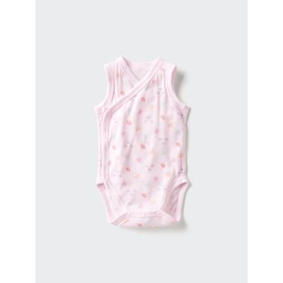 Japan Cotton Mesh Bodysuit Sleeveless Front Opening
