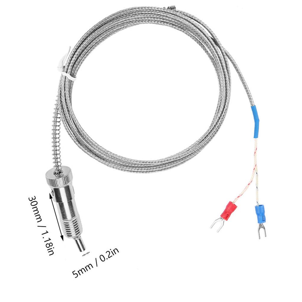 Bayonet Compression Spring Type K Thermocouple Temperature Sensor Wire 0 400 celsius  (3 m)