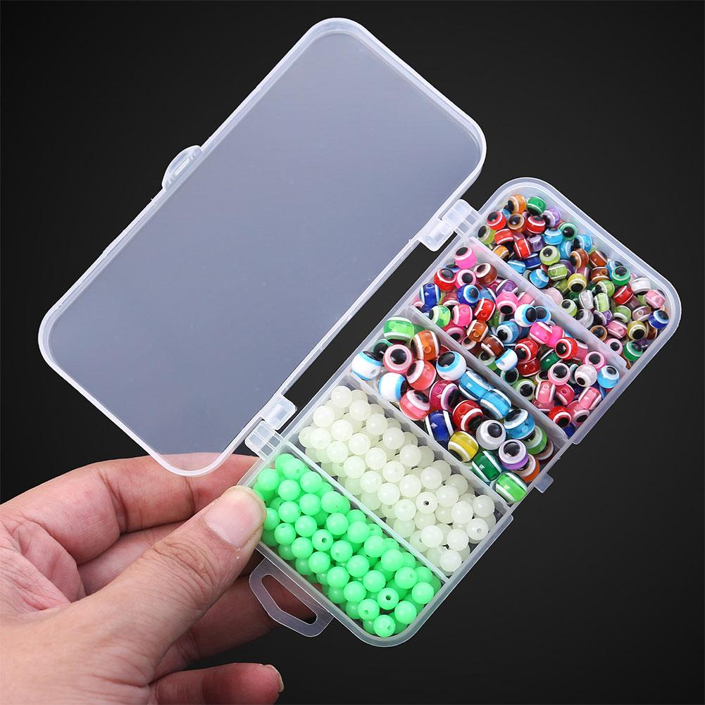 500pcs Night Luminous Fishing Hard Beads 5mm/6mm/8mm Fishing Line Beads Fishing Rig Beads Fishing Tackles Accessories