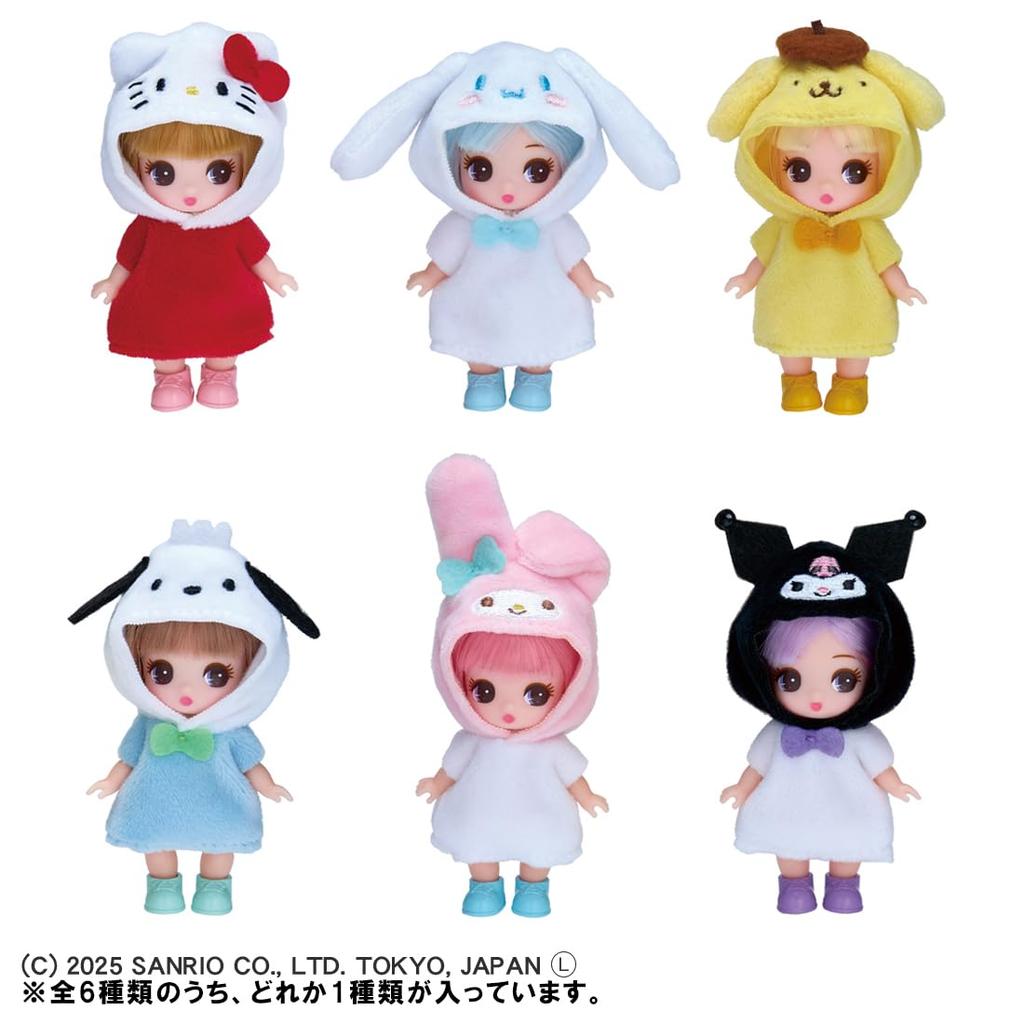 TAKARA TOMY Doll Petit Sanrio Characters Collection Pretend Play Toy for Ages 3 and Up Licca-chan Licca-chan Dress-Up