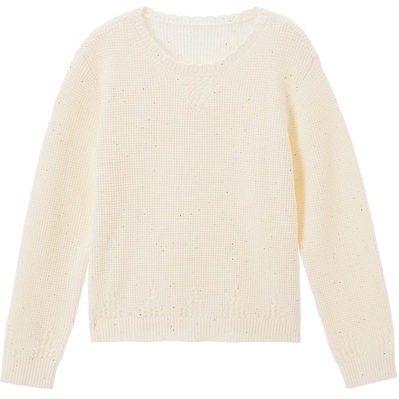 Women's Hollow-Out Long Sleeve Knit Top