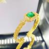 2026 Vintage Handgewebtes Sambisches Smaragdarmband Luxuriöses Offenes Armband mit Vollbesatz für Damen