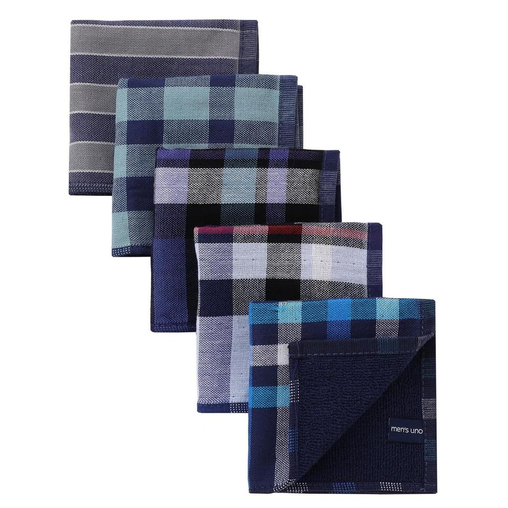 Businessman Support Handkerchief Gauze Weave French Twill Pile Mens 5 Piece Set 25cm 100 Cotton