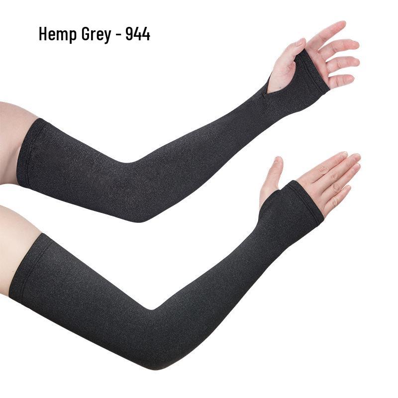 Men s Ice Silk Sun Protection Arm Sleeves for Summer Large хизер серый