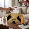 1pc Black Cat Tissue Box with Tissue Dispenser - Reusable Suitable for Kitchen, Bathroom, Car & Decor, Compact Desktop Napkin Holder for Home, Dorm, P