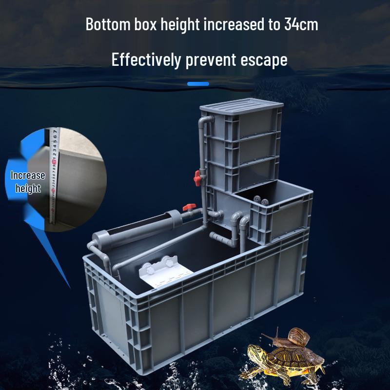 Enhanced Turtle Tank with Filter and Water Change System