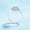 Engagement Platinum Pt950 1CT Moissanite Diamond Sunflower Six Claw Wedding Band WOMEN Birthday Gift Girl Valentine's Day Rings