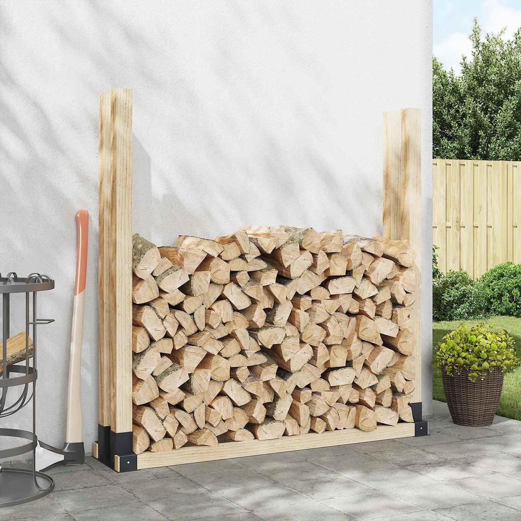 Firewood stacking aid set 2 pcs anthracite 34 x 10 x 15 cm steel