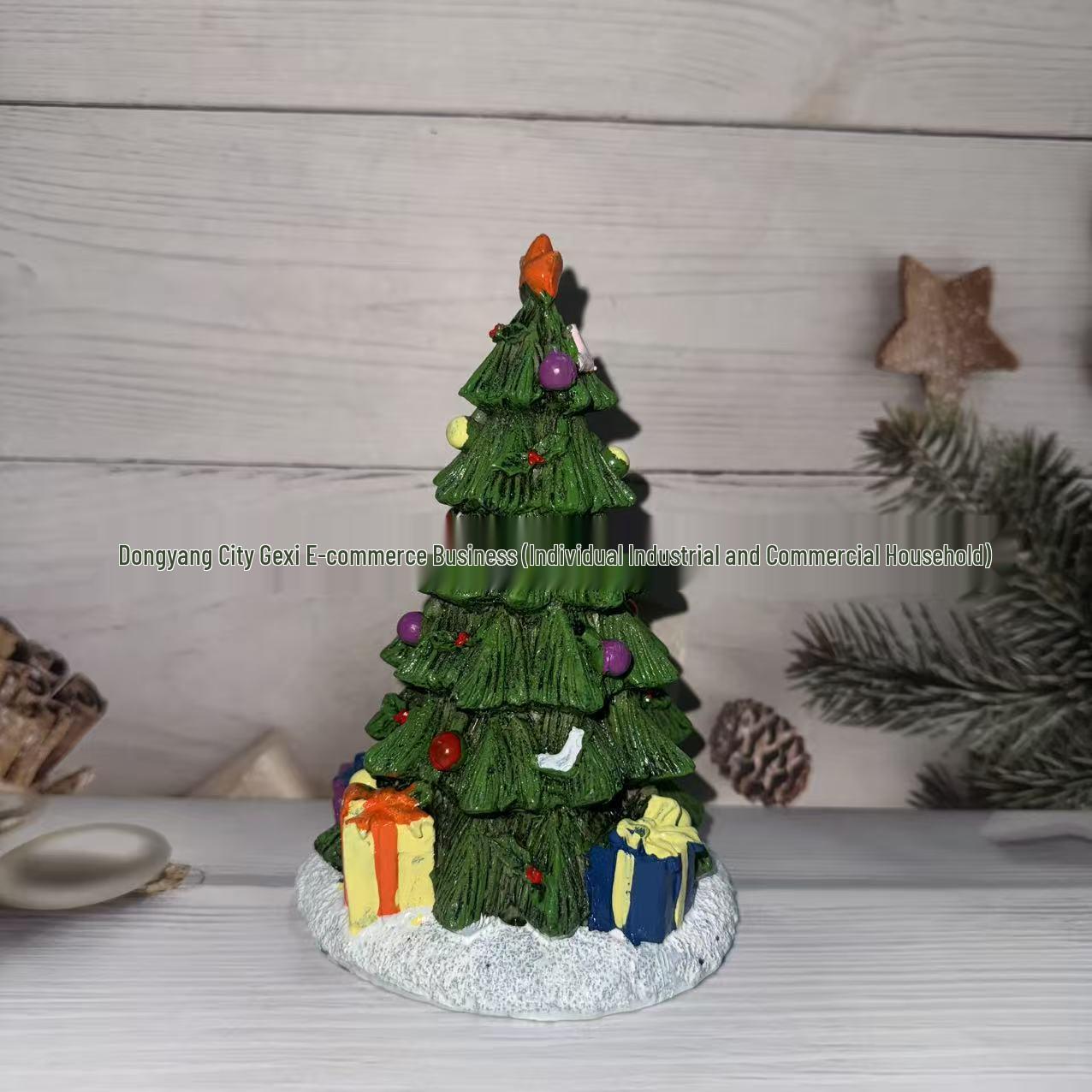 Festive Cross-Border Christmas Tree Fish Tank Ornament