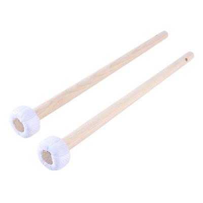 1 Pair Instrument Accessory Drum Mallet, Percussion with Cotton Linen Head Percussion Mallet, Timpani Sticks for Drum