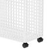 Mat Storage Cart Foldable Stand Space Saving with Wheels Organizer Basket for Home Bathroom