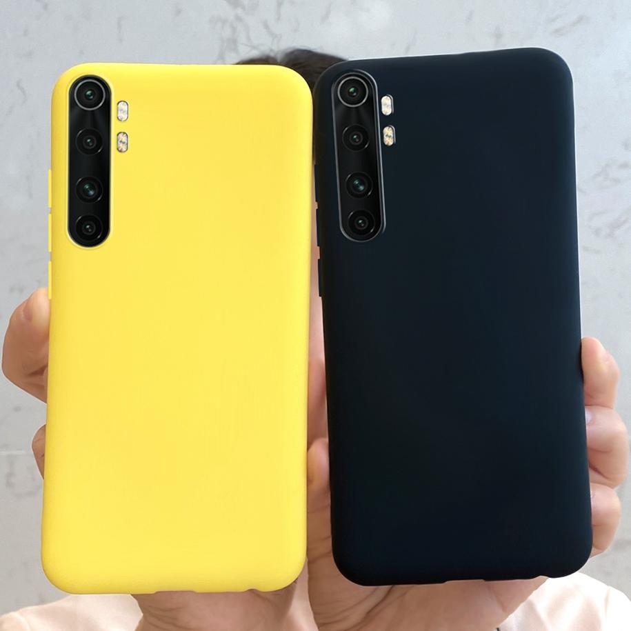 Für Xiaomi Mi Note 10 Lite Hülle 6,47" Gelb Schwarz Farbe Weiches Funda Schlanke Rückabdeckung Für Xiaomi Note 10 Lite Mi Note10 Lite Coque