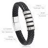 Simple Braided Leather Bracelet For Men Trendy Commuting Wristband Versatile Fashion Accessory
