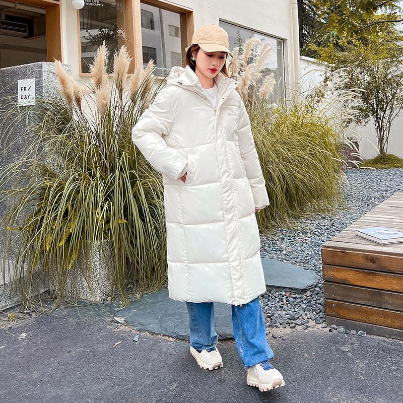 

Модные длинные парки женские зимние пальто с капюшоном больших размеров свободные толстые теплые женские куртки XS белый