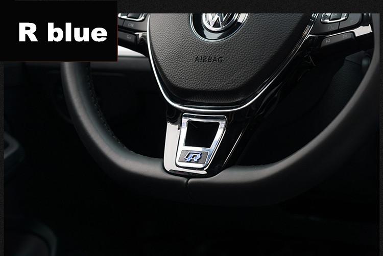 Pro VW Styling nového vozu Znak na volant z měkké smaltované nálepky pro Volkswagen golf 6 golf 7 POLO Tiguan PASSAT B7 TOURAN Scirocco Ac