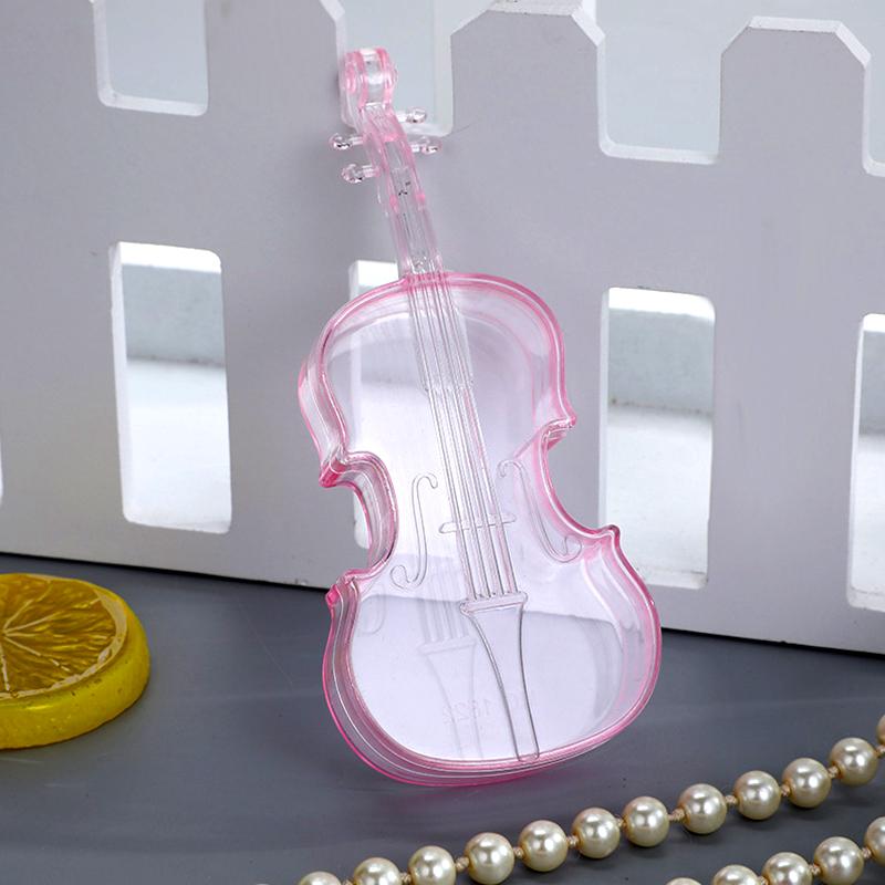 3Pcs/Pack Candy Creative PP Wedding Violin Shape Packing Baby Shower Birthday Party Favors Gift Box