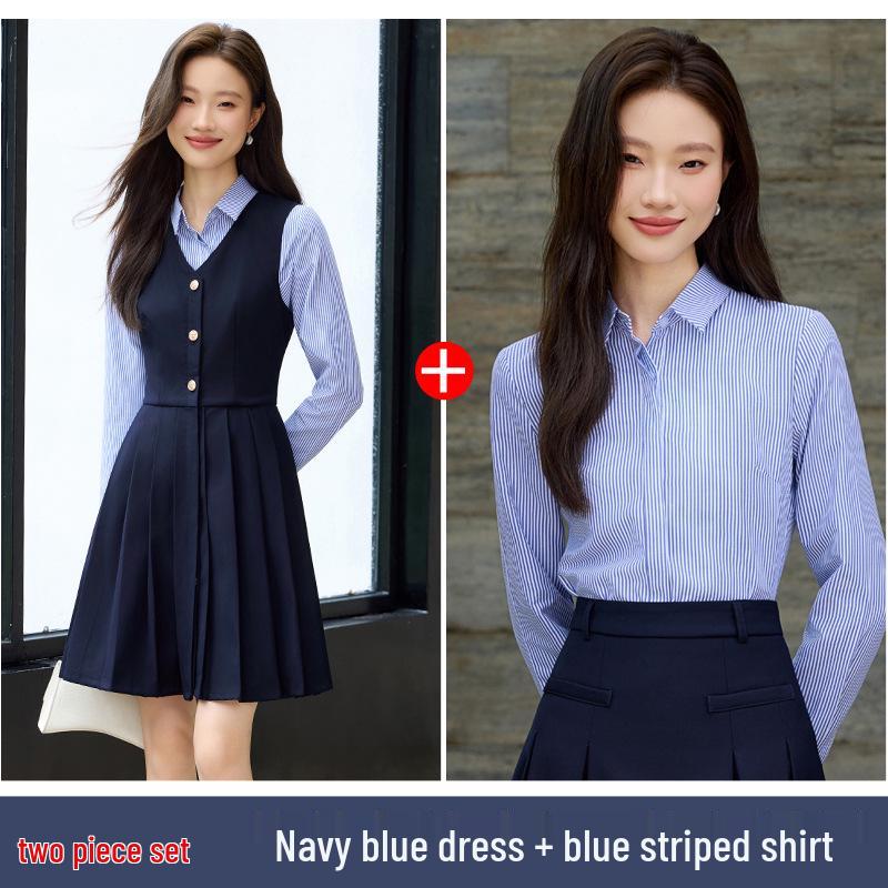 Ensemble d'uniforme gilet et jupe plissée de style britannique pour le chœur de maternelle printemps/été.