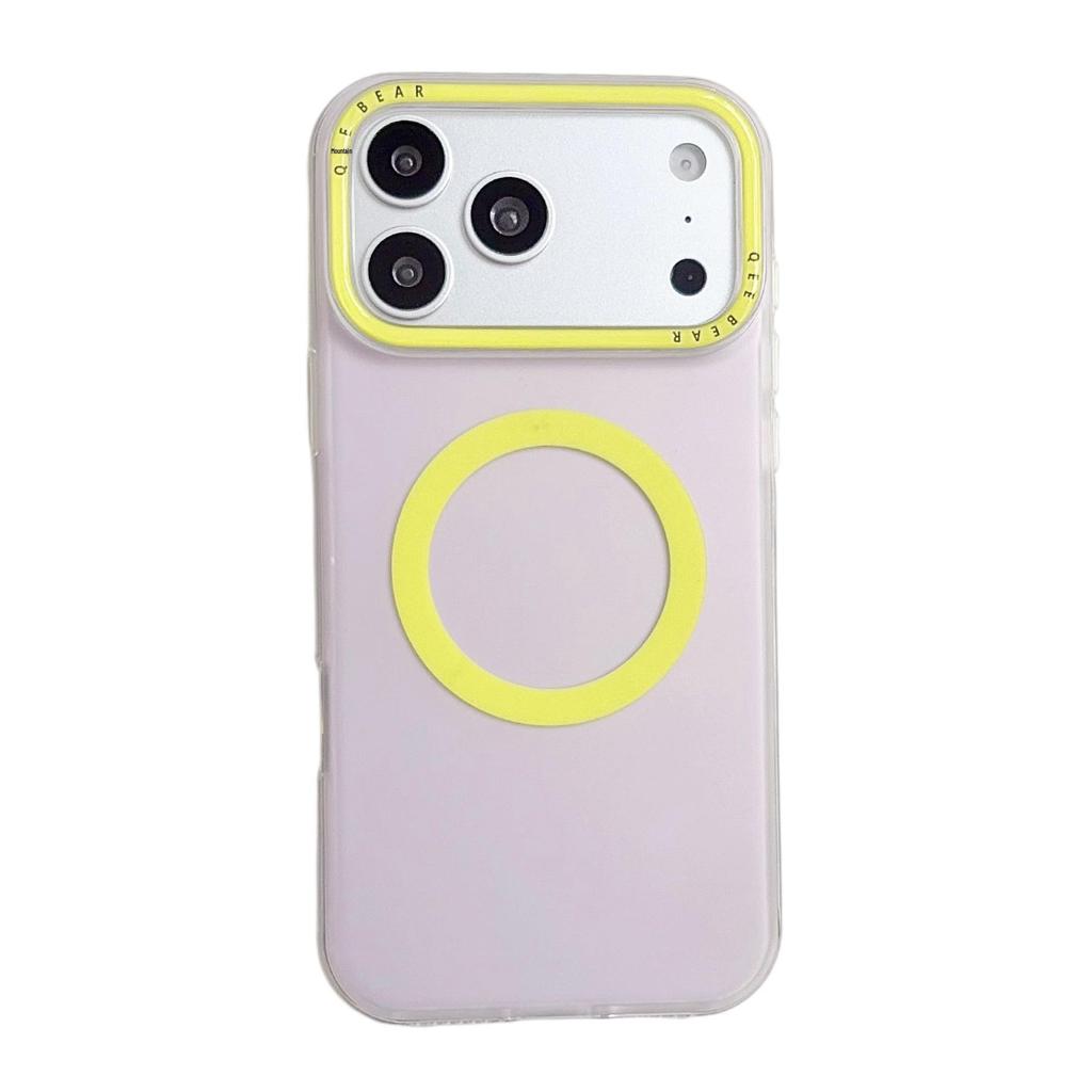 Vibrant Color Block Magnetic Case for iPhone 15 Pro/16 Pro Max/17 Pro