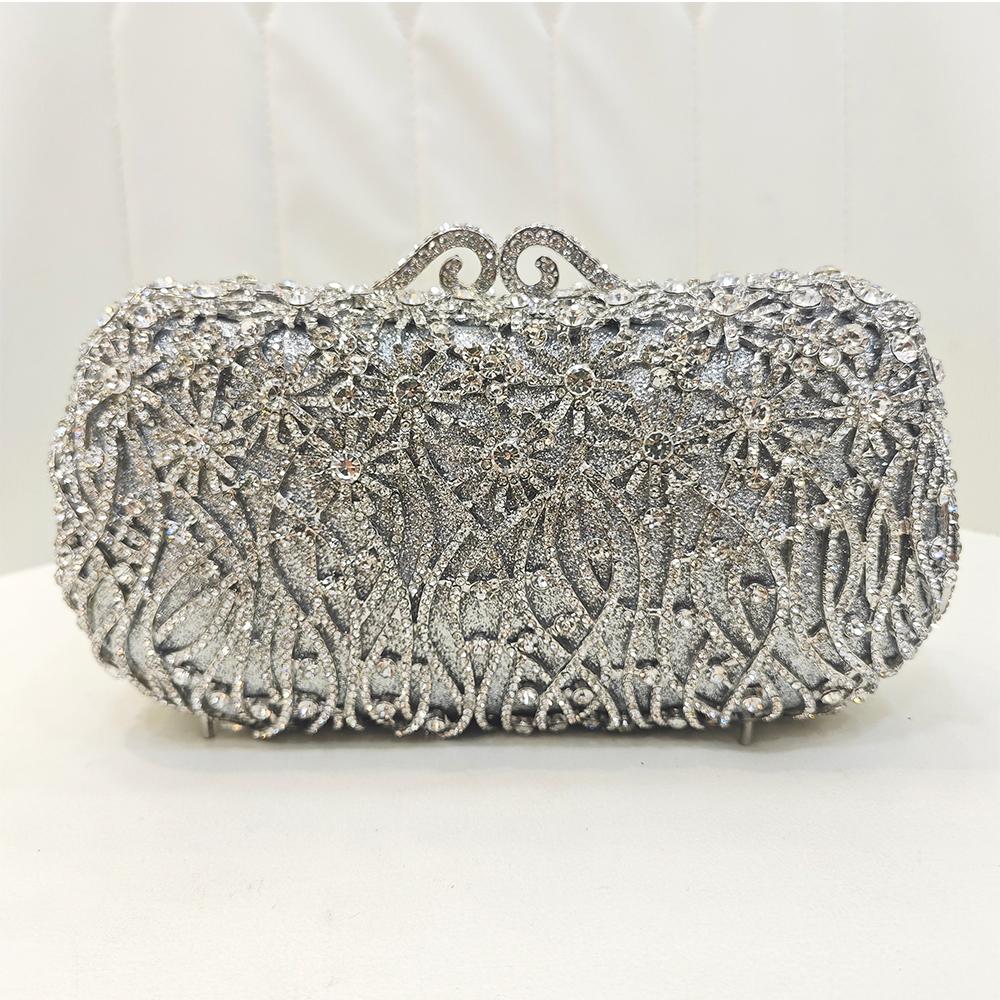 Women Rhinestone Evening Bag Green/Blue/Pink/Red Crystal Wedding Purses Bridal Prom Clutches Diamond Party Formal Handbags