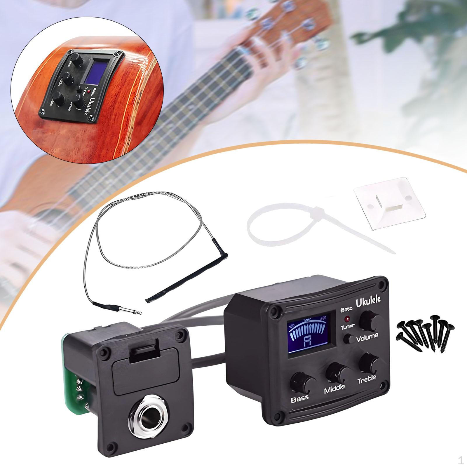 

Ukulele Piezo Pickup LCD Display, Easy Assembly, Musical Instrument Accessories,