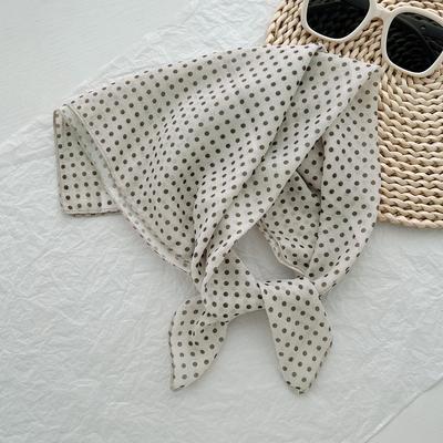 Women Polka Dot Small Square Scarf Fashion Commuting Versatile Neck Scarf For Travel