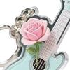 1/5Pcs Rose Guitar Keychain 2D Mini Guitar Charm Key Chain