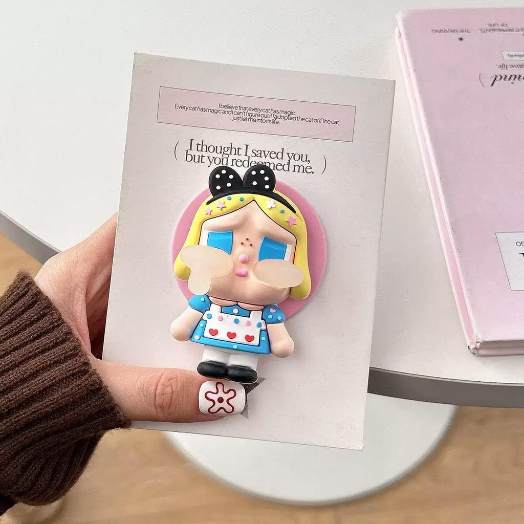 3D Silicone Cartoon Crying Star Mobile Phone Stand & Retractable Airbag Holder