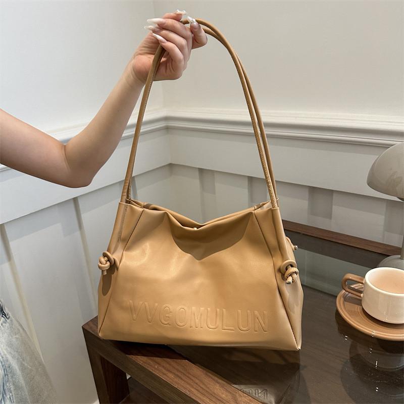 Stylish Pu Tote Bag For Women With Chic Design Soft Leather Shoulder Bag In Black Pink White Khaki