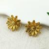 Stainless Steel Charm Daisy Big Sunflower Ear Studs for Women Girls Gold Color Fashion Earrings Female Jewelry Gifts Z1107