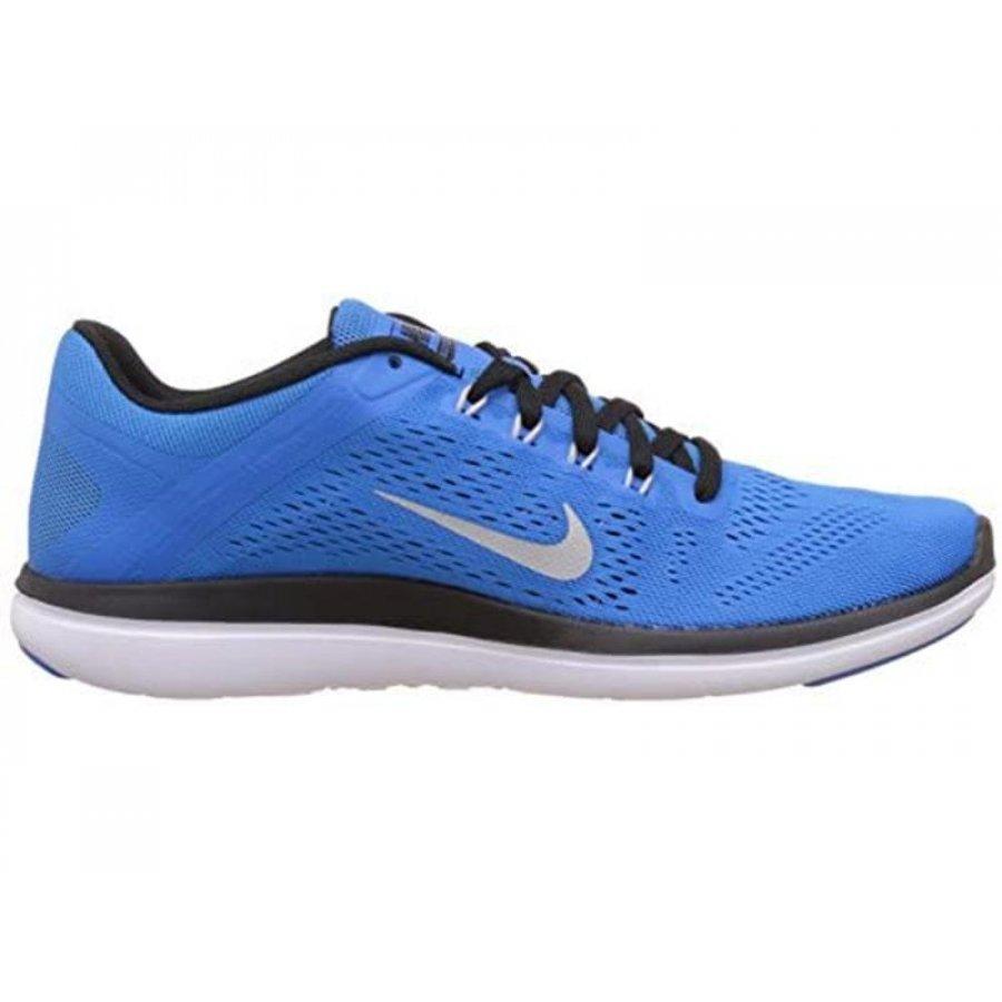 Nike Flex 2016 RN Foto Modrá Pánské Tenisky Černá-Bílá-Metalická-Stříbrná 830369-400
