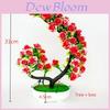 Artificial Rose Bonsai Plant With Realistic Plastic Flowers For Home Decor And Gift