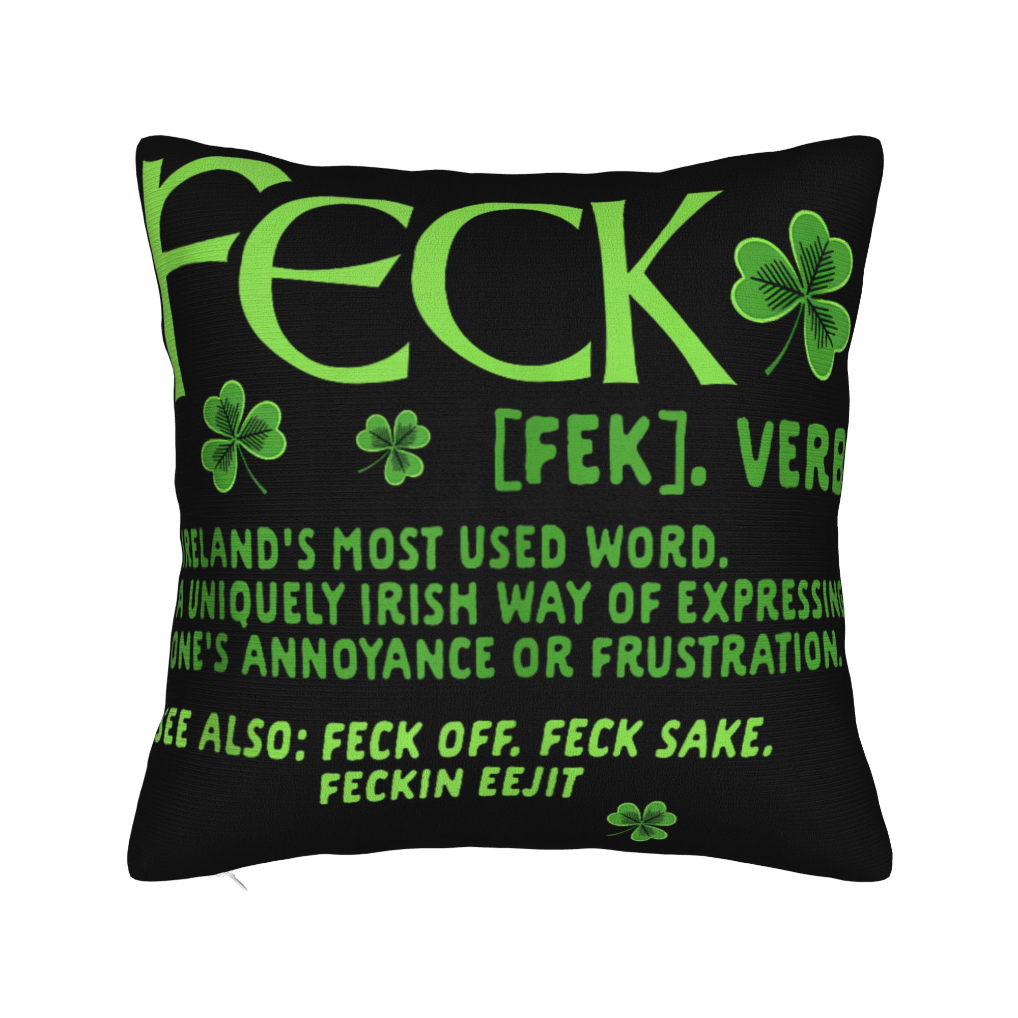 St Patricks Shamrock Happy Saint Patricks Day Pillowcases Kawaii Pillow Case For Living Room Sofa Comfy Pillow Cover Peach skin 18*18(CM)-1Pcs