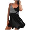 Women's Print Skirt Split Bikini With Chest Pads Without Steel Bra Swimsuit