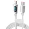 Braided USB C Fast Charging Cable with Power Display, PD100w Type C Cord for Laptop Tablet and Phone Charging