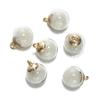 10Pcs Charms Quicksand Transparent Glass Ball 16mm Pendants Findings for Earrings Necklace Pendant DIY Jewelry Making Supplies