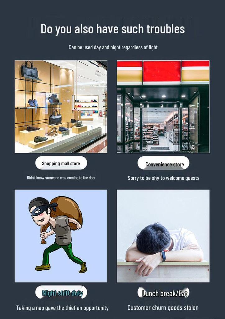 Welcome Sensor Doorbell with Voice Reminder for Shop Entrances
