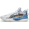 Li Ning Speed 8 Cushioning Slip Resistant Abrasion Resistant Low Top Performance Basketball Shoes Men's White Blue ABAT119-4